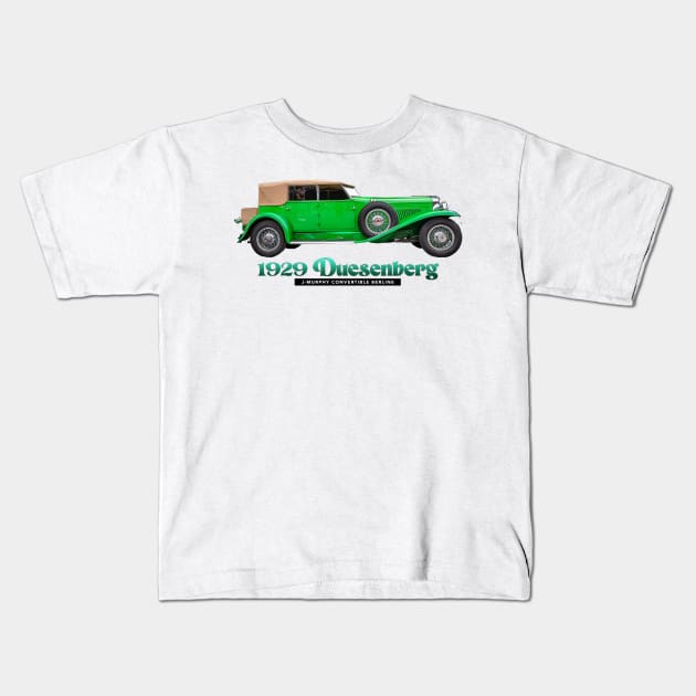 1929 Duesenberg J-Murphy Convertible Berline Kids T-Shirt by Gestalt Imagery